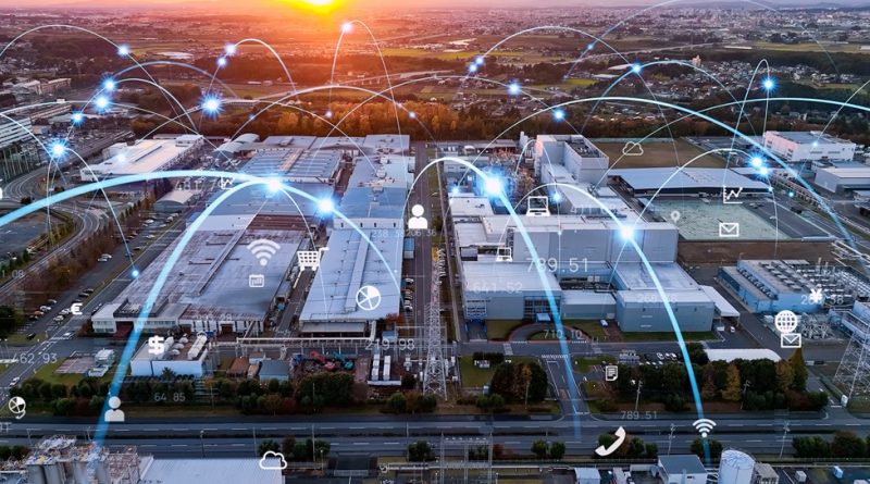 Ariel view of industrial estate