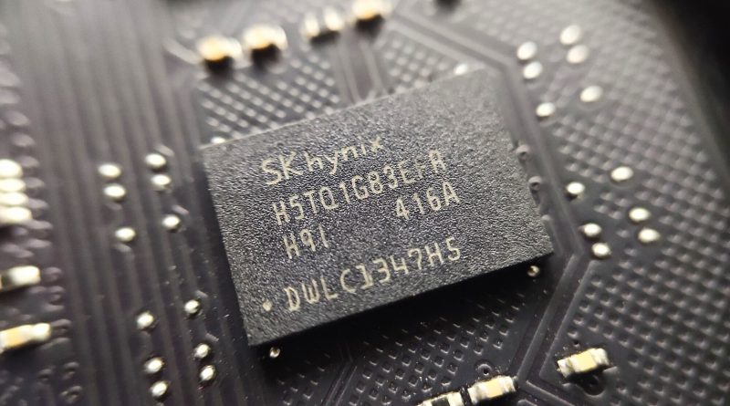 SK hynix chips as the company opens an advanced packaging facility in West Lafayette, Indiana