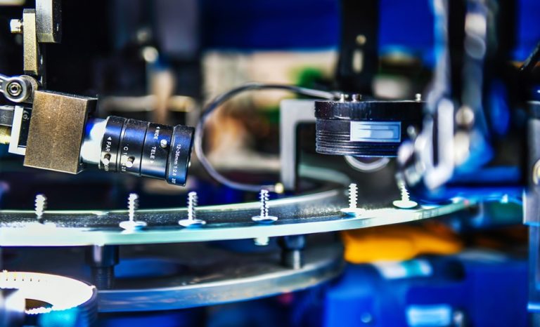 Machine vision system on production line