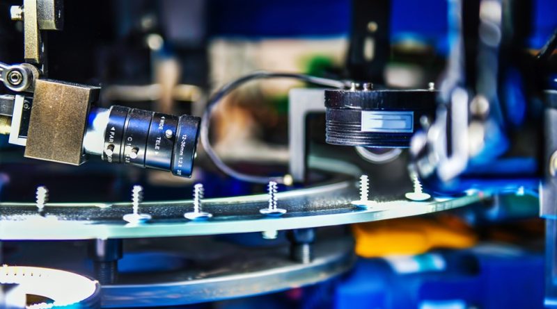 Machine vision system on production line