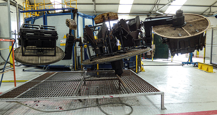 an industrial rotational moulding machine