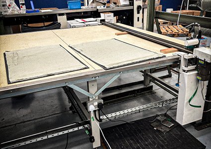 a large industrial automated CNC cutting table