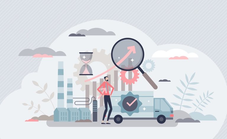 Graphic depicting elements of supply chain