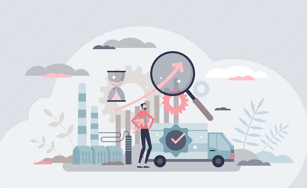Graphic depicting elements of supply chain