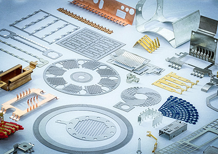 an assortment of precision-engineered, photo-chemically etched and stamped metal components