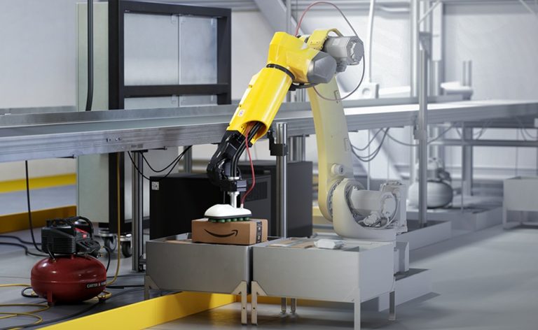 robot arm in production facility